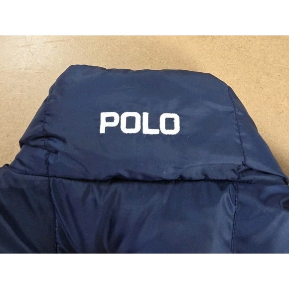 Polo Sport Ralph Lauren USA mens Puffer Vest XL Navy Down Zip Up pockets - Picture 8 of 9